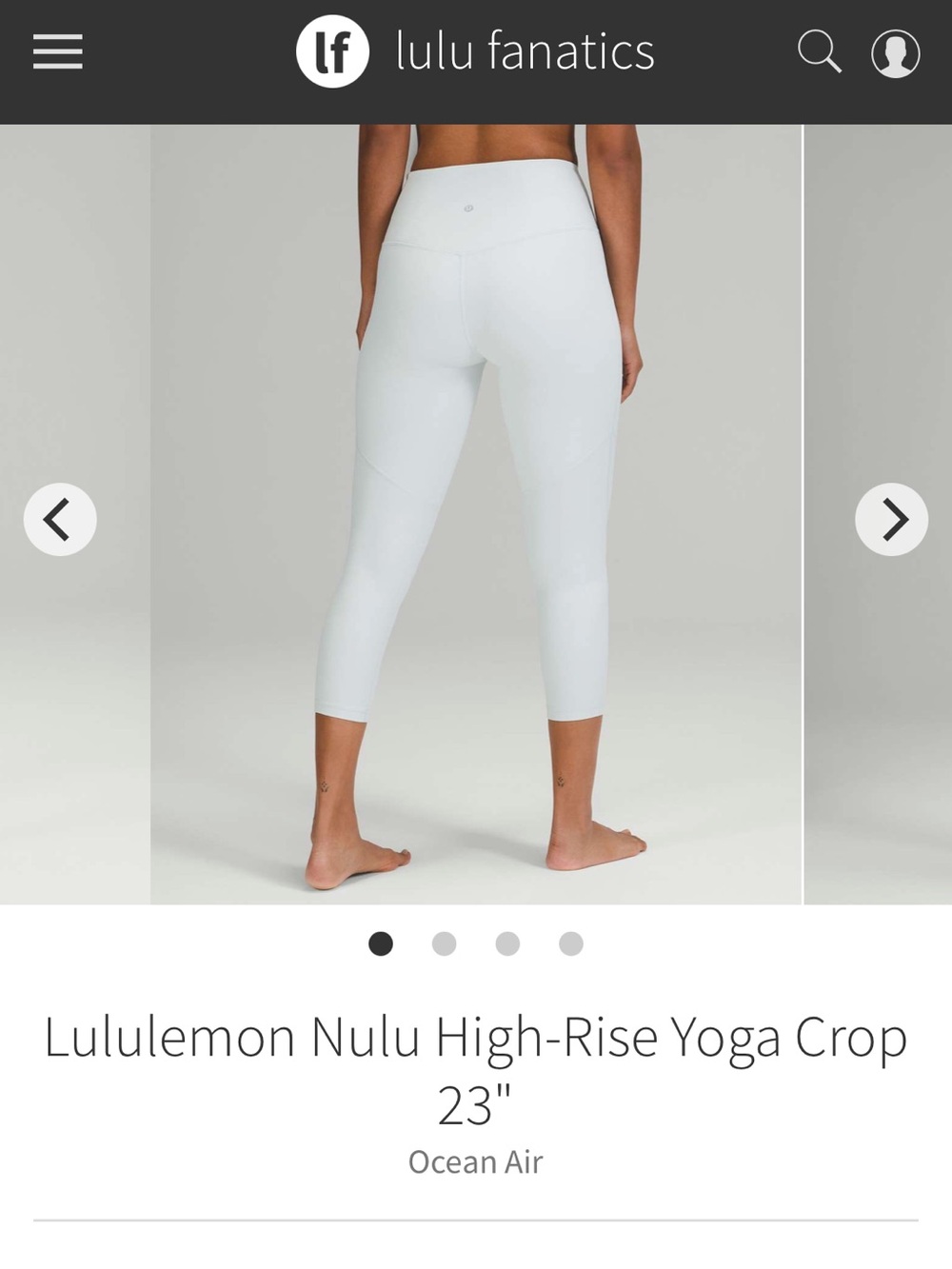 Lululemon Align High-Rise Crop‎ 23 Very Pale Powder Blue Leggings Size 8 Nulu
